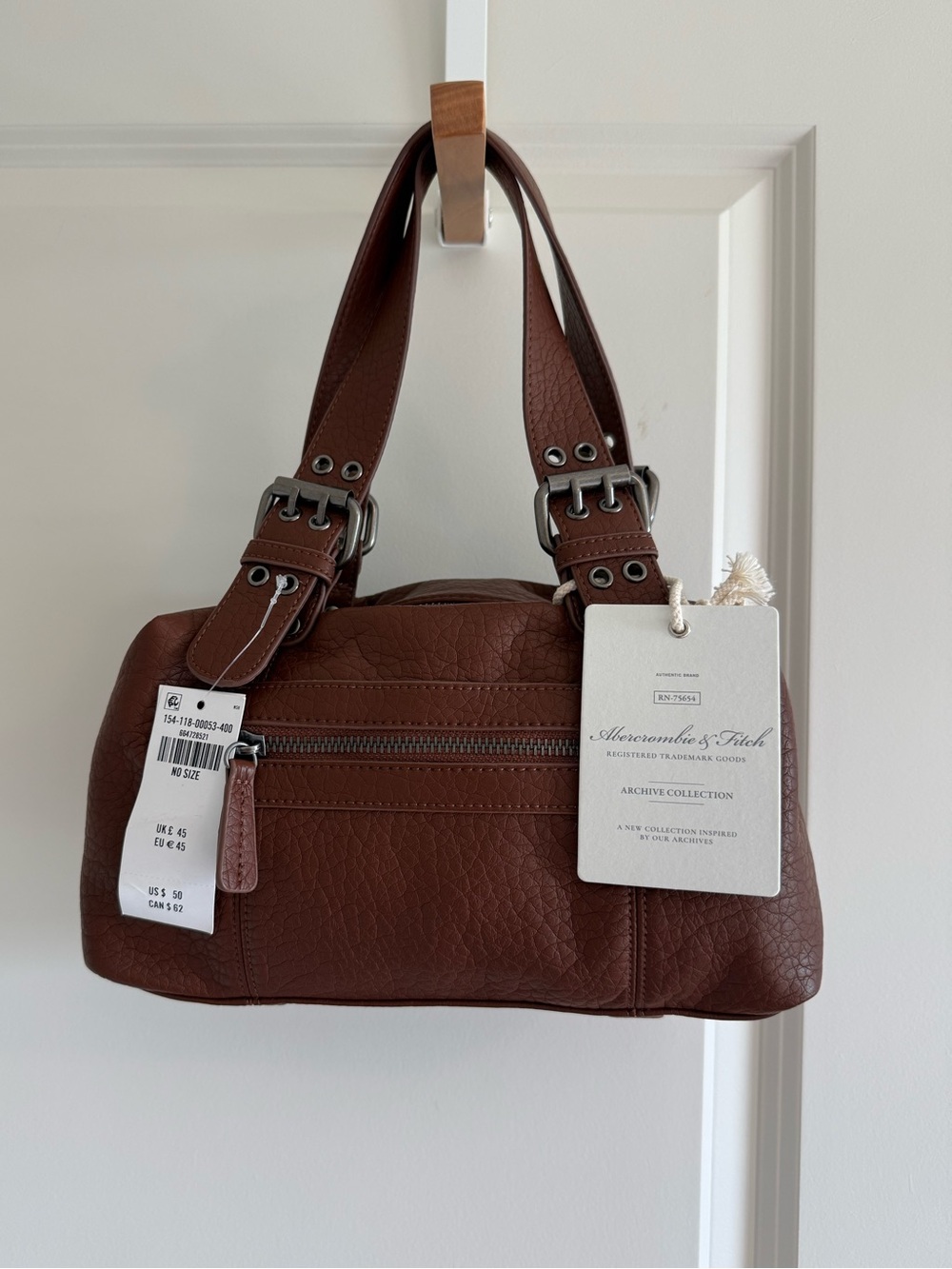 Abercrombie & Fitch Women's Brown faux Leather Shoulder Bag